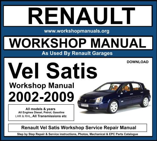 Renault Vel Satis Workshop Service Repair Manual