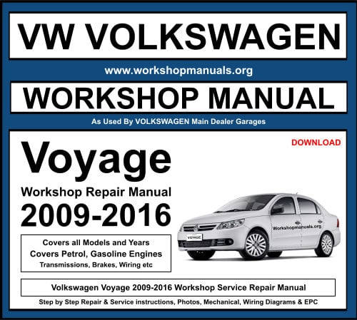 VW Volkswagen Voyage 2009-2016 Workshop Repair Manual Download