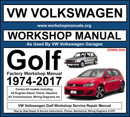 VW Volkswagen Golf Workshop Service Repair Manual