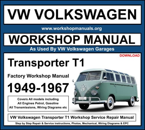 VW Volkswagen Transporter T1 Workshop Repair Manual