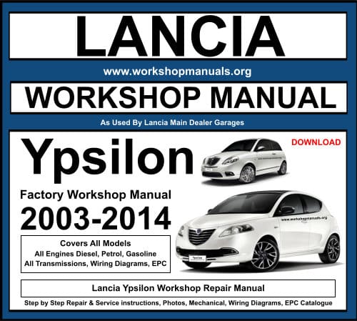 Lancia Ypsilon Workshop Repair Manual