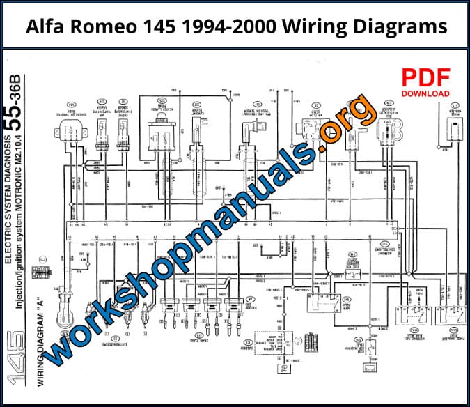 Alfa Romeo 145 1994-2000 Wiring Diagrams Download PDF