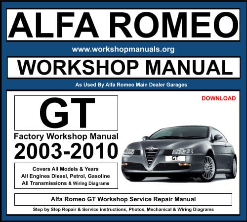 Alfa Romeo GT Workshop Repair Manual Download