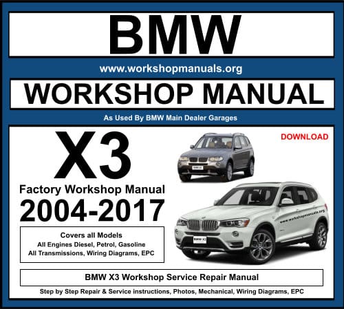 E83 Bmw X3 2003-2010 manuale officina workshop manual 