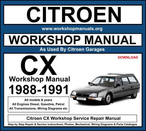 Citroen CX Workshop Service Repair Manual