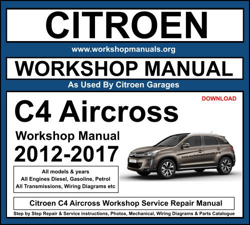 Citroen Aircross Workshop Service Repair Manual
