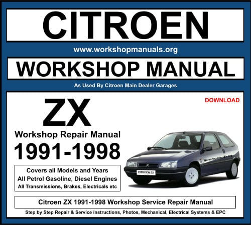 Citroen ZX 1991-1998 Workshop Repair Manual Download