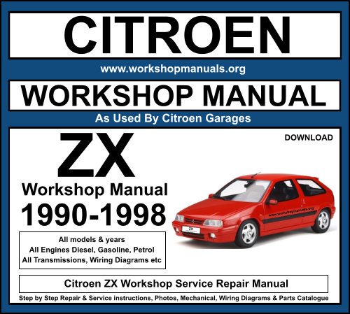 Citroen ZX Workshop Repair Manual Download