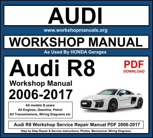 Audi R8 Manual Workshop Repair PDF Download