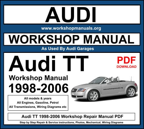 inspection entretien AUDI tt maintenance-réparation Instructions 98-06 type 8n