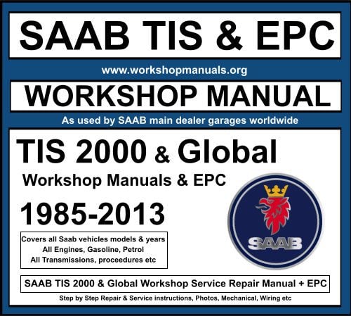 SAAB TIS 2000 & Saab TIS Global Workshop Manuals and EPC