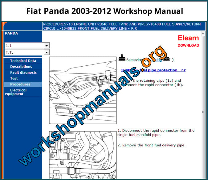 Fiat Panda 2003-2012 Workshop Manual
