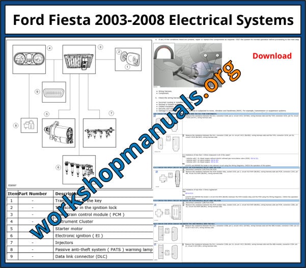 Ford Fiesta 2003-2008 Electrical Systems
