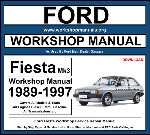 Ford Fiesta Manual 1989-1997 Workshop Repair