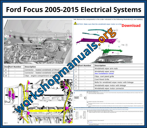 Ford Focus 2005-2015 Electrical Systems