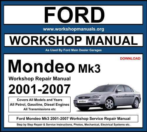 Ford Mondeo 2001-2007 Workshop Repair Manual Download