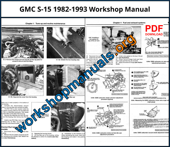 GMC S-15 1982-1993 Workshop Manual