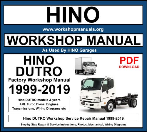 Hino Dutro Workshop Repair Manual Download