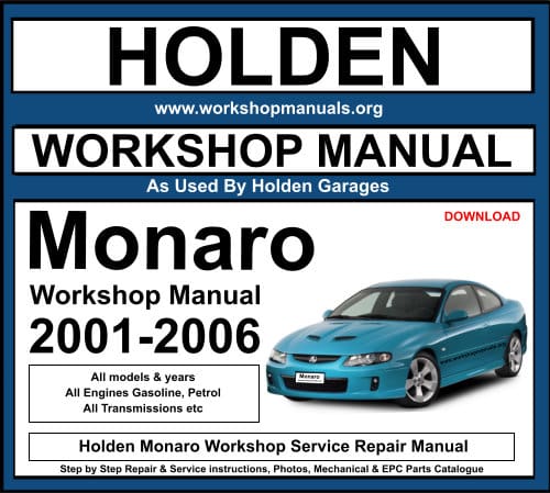 Holden Monaro Workshop Service Repair Manual