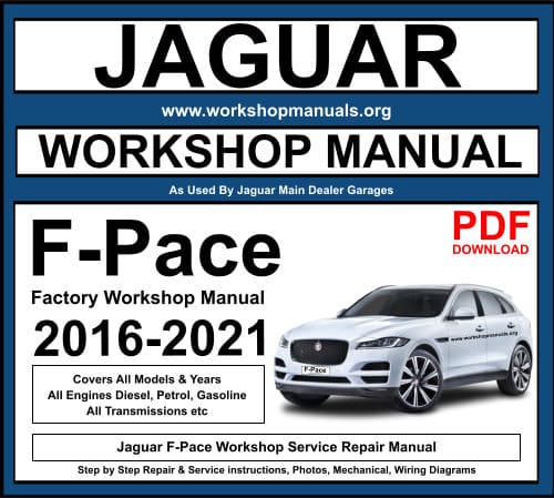 Jaguar Manual F-Pace X761 Workshop Repair