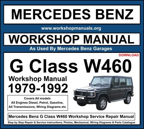 Mercedes Manual G Class W460 Workshop Repair Download