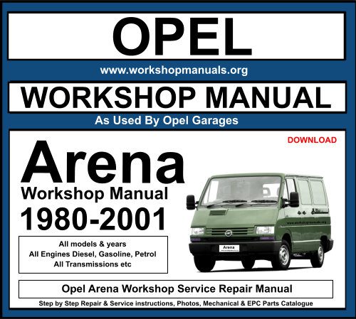 Opel Arena Workshop Repair Manual Download