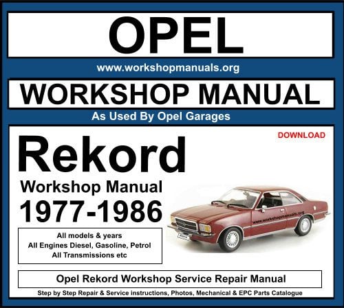 Opel Rekord Workshop Repair Manual Download
