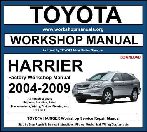 Toyota Harrier Workshop Repair Manual