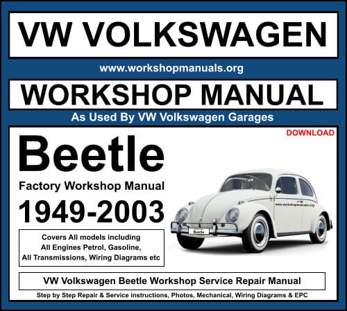 VW Volkswagen Beetle Workshop Service Repair Manual