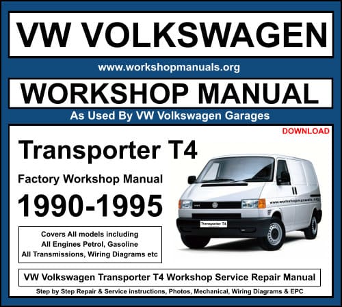 VW Volkswagen Transporter T4 Workshop Repair Manual