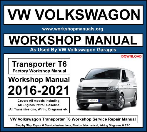 Vw Volkswagon Transporter T6 Work, Vw Caddy Wiring Diagram Pdf