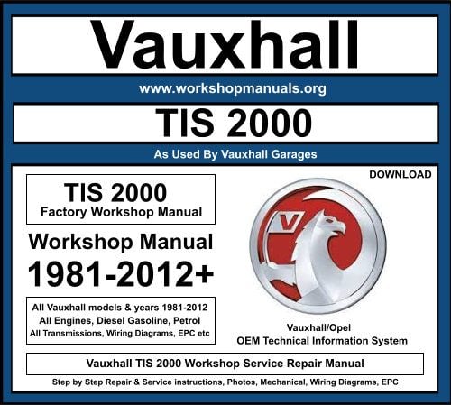 Vauxhall TIS 2000 Workshop Repair Manual Download