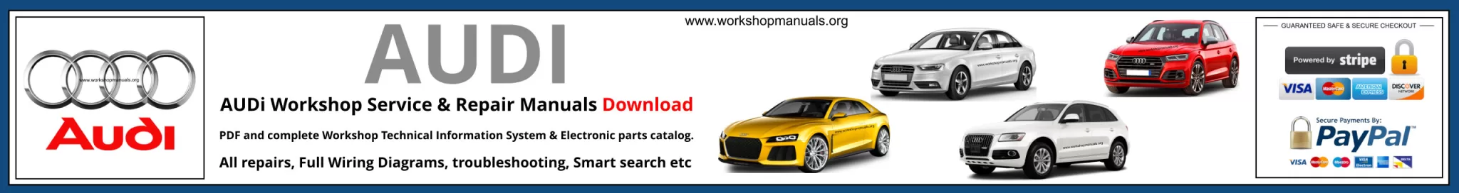 Audi Workshop Repair Manual Banner