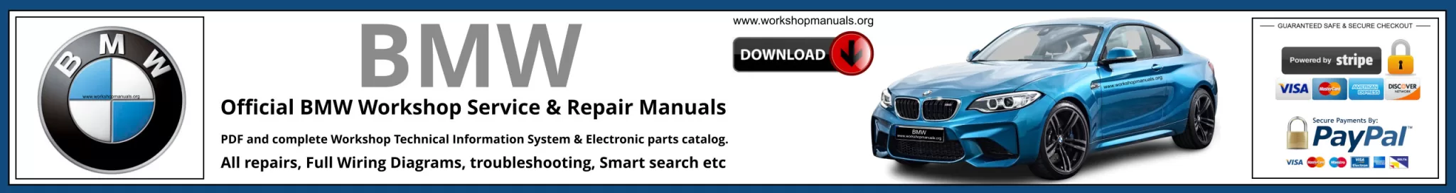 BMW Workshop Repair Manual Banner