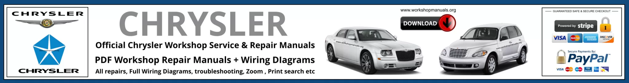 Chrysler Workshop Repair Manual Banner