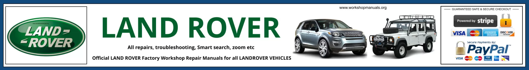 Land Rover Service Repair Workshop Manuals