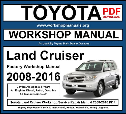 Toyota Land Cruiser Workshop Repair Manual 2008-2016 PDF