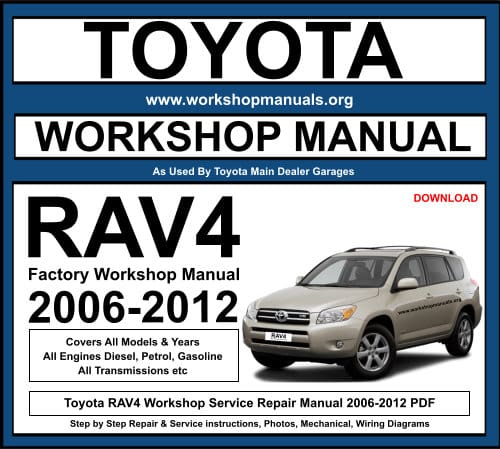 Toyota RAV4 Workshop Service Repair Manual 2006-2012