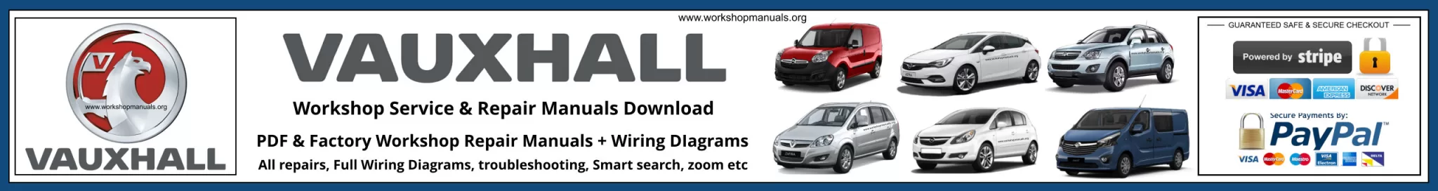 Vauxhall Workshop Repair Manual Banner