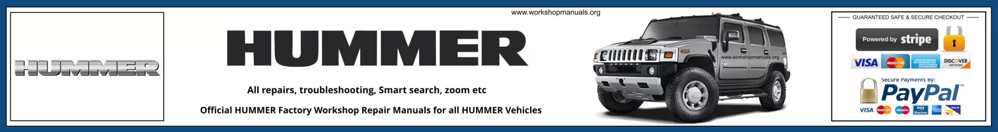 Hummer Service Repaie Workshop Manuals