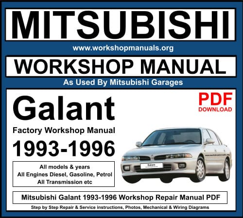 Mitsubishi Galant 1993-1996 Workshop Repair Manual PDF