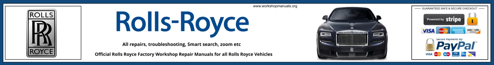 Rolls Royce Service Repair Workshop Manuals