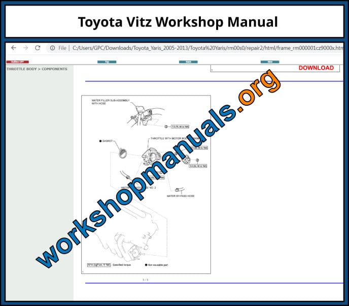 Toyota Vitz Workshop Manual Download