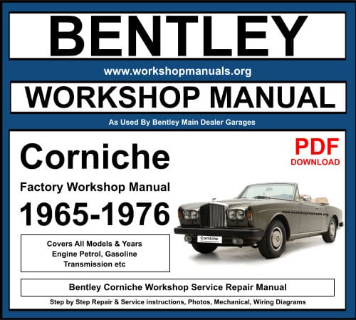 Bentley Corniche Workshop Service Repair Manual