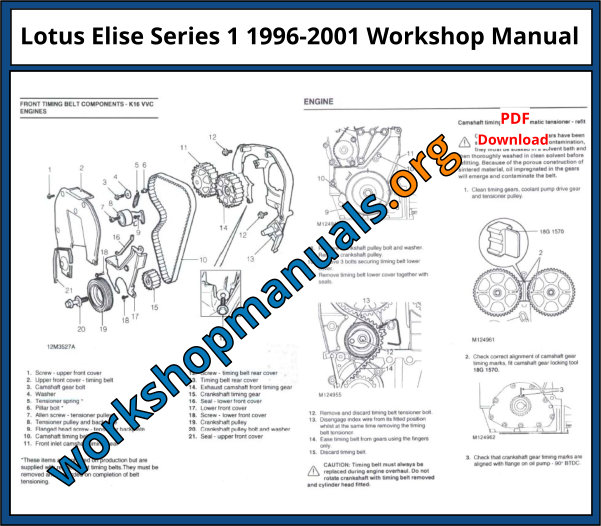 Lotus Elise Series 1 1996-2001 Workshop Manual
