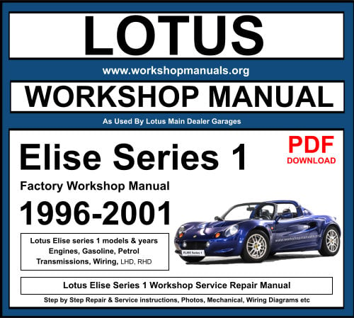 Lotus Elise Series 1 Workshop Service Repair Manual