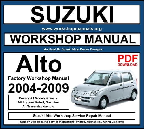 Suzuki Alto 2004-2009 Workshop Repair Manual