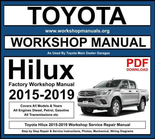 Toyota Hilux 2015-2019 Workshop Repair Manual