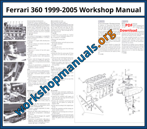 Ferrari 360 1999-2005 Workshop Manual