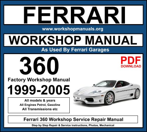 Ferrari 360 Workshop Repair Manual Download PDF
